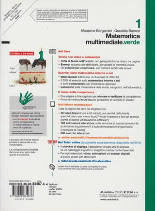 Matematica multimediale.verde. Con e-book. Con espansione online - Massimo Bergamini, Graziella Barozzi - Libro Zanichelli 2014 | Libraccio.it