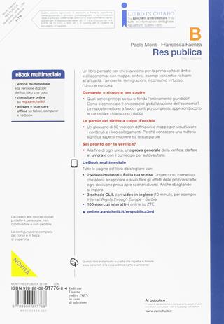 Res publica. Vol. b. Per le Scuole superiori. - Paolo Monti, Francesca Faenza - Libro Zanichelli 2017 | Libraccio.it