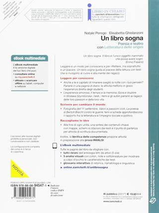Un libro sogna. Poesia e teatro. Per le Scuole superiori. - Natale Perego, Elisabetta Ghislanzoni - Libro Zanichelli 2017 | Libraccio.it