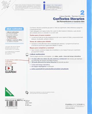 ConTextos literarios. Per le Scuole superiori. Vol. 2: Del Romanticismo a nuestros días - Liliana Garzillo, Rachele Ciccotti - Libro Zanichelli 2019 | Libraccio.it