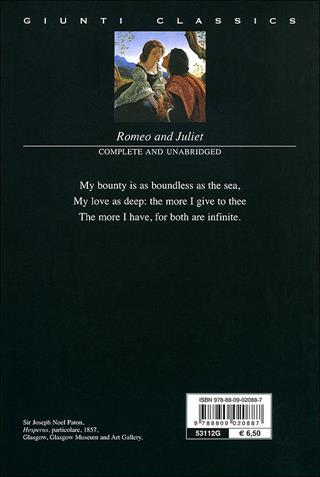 Romeo and Juliet - William Shakespeare - Libro Giunti Editore 2003, Giunti classics | Libraccio.it