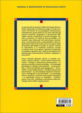 Psicologia clinica dell'interazione e psicoterapia - Alessandro Salvini, Monica Dondoni - Libro Giunti Editore 2011, Manuali e monografie di psicologia Giunti | Libraccio.it