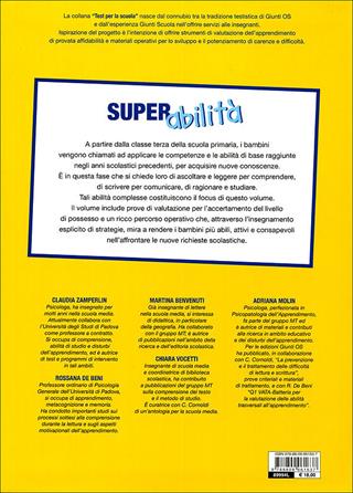 Super abilità: valutazione e potenziamento delle abilità trasversali. Vol. 3  - Libro Giunti EDU 2009, Strumenti dalla valutazione al potenziamento | Libraccio.it