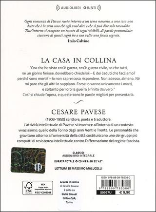 La casa in collina letto da Massimo Malucelli. Audiolibro. CD Audio formato MP3 - Cesare Pavese - Libro Giunti Editore 2013, Audiolibri | Libraccio.it