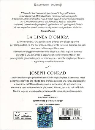 La linea d'ombra letto da Mario Massari. Audiolibro. CD Audio formato MP3 - Joseph Conrad - Libro Giunti Editore 2013, Audiolibri | Libraccio.it