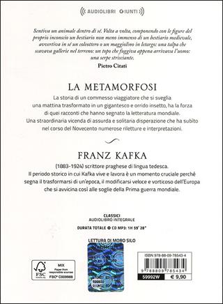 La metamorfosi letto da Moro Silo. Audiolibro. CD Audio formato MP3 - Franz Kafka - Libro Giunti Editore 2013, Audiolibri | Libraccio.it