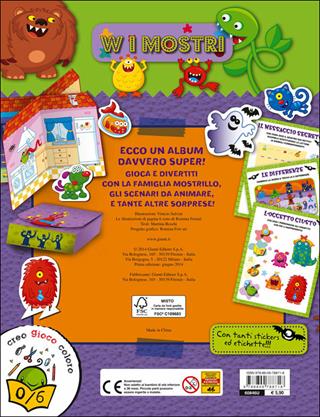 Superalbum dei mostri. Con adesivi  - Libro Giunti Junior 2014, 0/6 Gioco e scopro | Libraccio.it