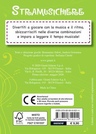 Stramusichiere. 50 carte per divertirsi con la musica! Con 50 Carte - B. Sidoti, A. Gerratana - Libro Giunti Editore 2020, Enigmistica e tempo libero | Libraccio.it