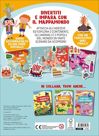 Giro intorno al mondo. Con adesivi - Francesca Pellegrino - Libro Giunti Kids 2016, Scoprostickers | Libraccio.it