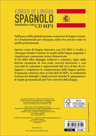 Spagnolo. Corso di lingua intensivo. Con CD Audio formato MP3  - Libro Demetra 2016, Corsi di lingua | Libraccio.it