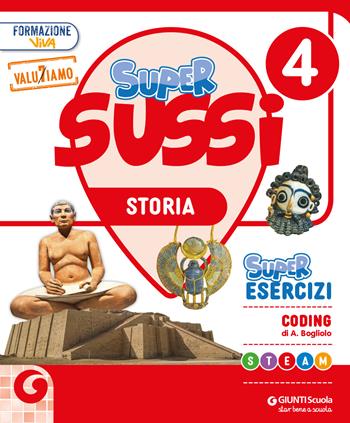 SuperSussi. Con Storia, Geografia, Matematica, Scienze e Tecnologia, Educazione civica 4, Atlante di storia, geografia e scienze 4-5, Quaderno delle esperienze per la valutazione di Storia e Geografia 4-5, Quaderno delle esperienze per la valutazione di Matematica, Scienze e Tecnologia 4-5. Per la 4ª classe elementare. Vol. 1  - Libro Giunti Scuola 2022 | Libraccio.it