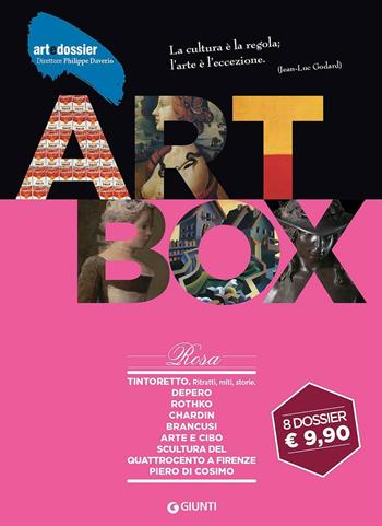 Dossier d'art. Box rosa: Tintoretto. Ritratti, miti, storie-Depero-Rothko-Chardin-Brancusi-Arte e cibo-Scultura del Quattrocento a Firenze-Piero di Cosimo. Ediz. illustrata  - Libro Giunti Editore 2016, Dossier d'art | Libraccio.it