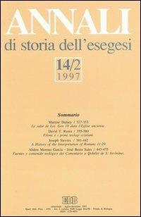 Annali di storia dell'esegesi. Vol. 14/2: 1997  - Libro EDB 2000, Annali di storia dell'Esegesi | Libraccio.it