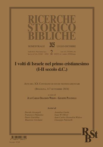 Ricerche storico-bibliche (2025). Vol. 2: I volti di Israele nel primo cristianesimo (I-II secolo d.C.)  - Libro EDB 2025, Ricerche storico-bibliche | Libraccio.it