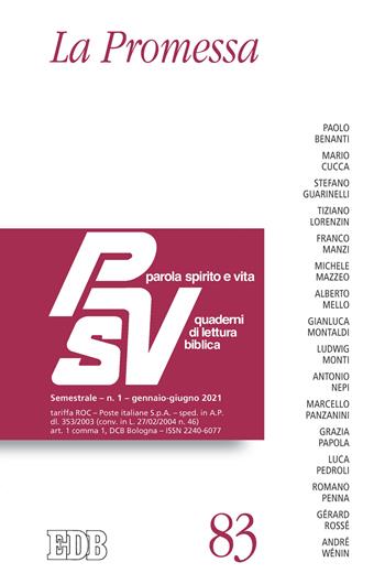 Parola spirito e vita. Quaderni di lettura biblica (2021). Vol. 1: La promessa  - Libro EDB 2021, Parola spirito e vita | Libraccio.it