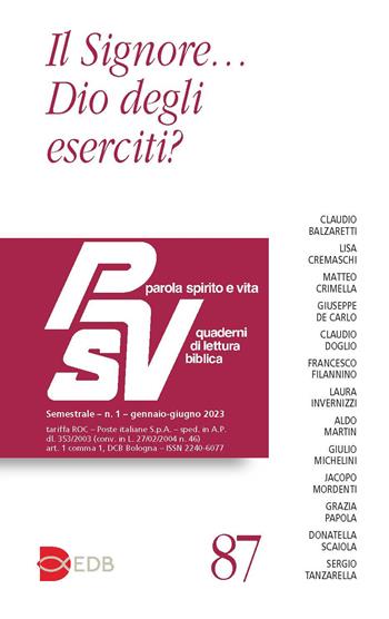 Parola spirito e vita. Quaderni di lettura biblica (2023). Vol. 1: Il Signore... Dio degli eserciti?  - Libro EDB 2024, Parola spirito e vita | Libraccio.it