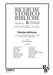Ricerche storico-bibliche (2022). Vol. 1-2: Il destino dell'uomo
