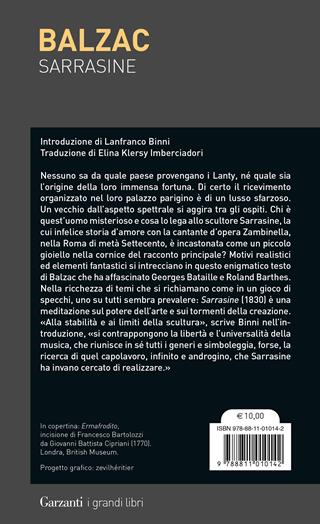 Sarrasine - Honoré de Balzac - Libro Garzanti 2023, I grandi libri | Libraccio.it
