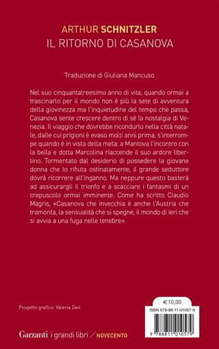 Il ritorno di Casanova - Arthur Schnitzler - Libro Garzanti 2023, I grandi libri | Libraccio.it