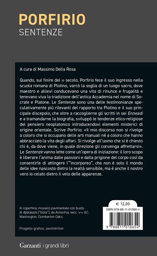 Sentenze. Testo greco a fronte. Ediz. bilingue - Porfirio - Libro Garzanti 2023, I grandi libri | Libraccio.it