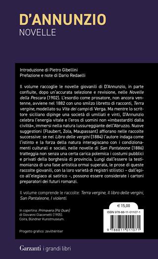 Novelle - Gabriele D'Annunzio - Libro Garzanti 2023, I grandi libri | Libraccio.it