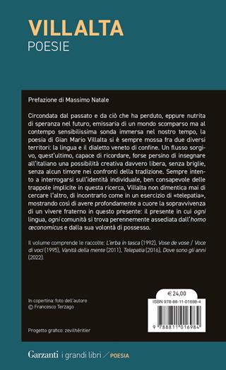 Poesie - Gian Mario Villalta - Libro Garzanti 2025, I grandi libri | Libraccio.it