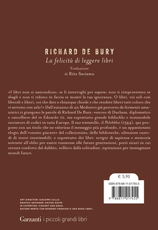 La felicità di leggere libri - Richard De Bury - Libro Garzanti 2025, I piccoli grandi libri | Libraccio.it