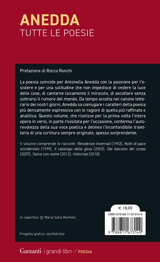Tutte le poesie - Antonella Anedda - Libro Garzanti 2023, I grandi libri | Libraccio.it