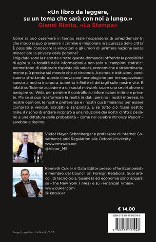 Big data. Una rivoluzione che trasformerà il nostro modo di vivere – e già minaccia la nostra libertà - Viktor Mayer-Schönberger, Kenneth Cukier - Libro Garzanti 2023, Elefanti bestseller | Libraccio.it