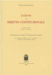 Lezioni di diritto costituzionale. Vol. 1: Introduzione di diritto costituzionale italiano