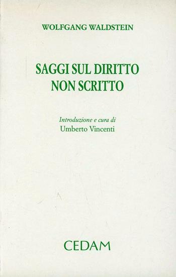 Saggi sul diritto non scritto - Wolfgang Waldstein - Libro CEDAM 2002, Forme e realtà nell'esperienza giuridica | Libraccio.it