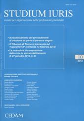 Studium iuris. Rivista per la formazione nelle professioni giuridiche (2012). Vol. 10
