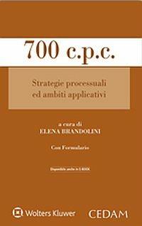 700 c.p.c. Strategie processuali ed ambiti applicativi  - Libro CEDAM 2015 | Libraccio.it