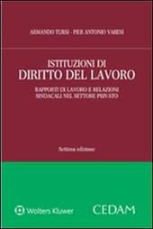 Istituzioni di diritto del lavoro. Rapporti di lavoro e relazioni sindacali nel settore privato