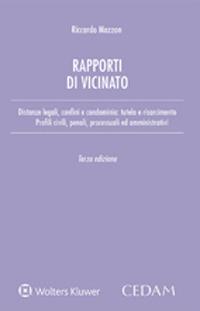 Rapporti di vicinato - Riccardo Mazzon - Libro CEDAM 2018, Sapere diritto | Libraccio.it