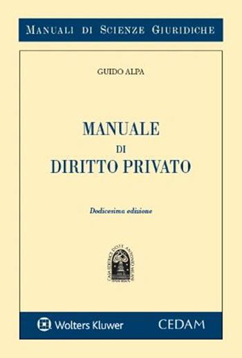 Manuale di diritto privato - Guido Alpa - Libro CEDAM 2023 | Libraccio.it