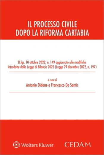 Il processo civile dopo la riforma Cartabia - Antonio Didone, Francesco De Santis - Libro CEDAM 2023 | Libraccio.it