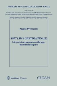 Soft law e giustizia penale - Angela Procaccino - Libro CEDAM 2023, Problemi attuali della giustizia penale | Libraccio.it
