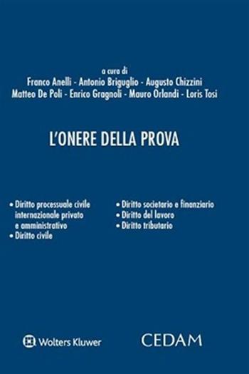 L'onere della prova  - Libro CEDAM 2024 | Libraccio.it