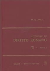 Istituzioni di diritto romano. Vol. 1