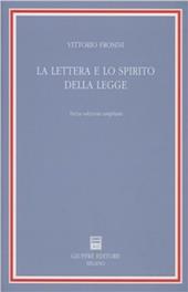 La lettera e lo spirito della legge