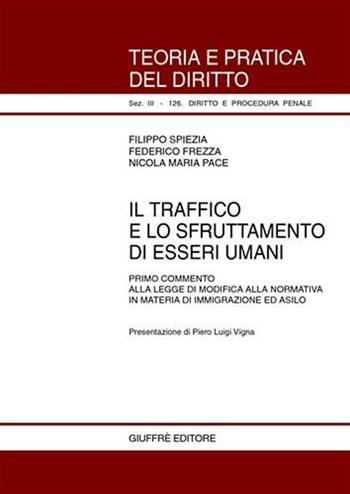 Il traffico e lo sfruttamento di esseri umani. Primo commento alla legge di modifica alla normativa in materia di immigrazione ed asilo - Federico Frezza, Nicola M. Pace, Filippo Spiezia - Libro Giuffrè 2002, Teoria pratica dir. III: dir. proc. pen. | Libraccio.it