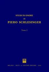 Studi in onore di Piero Schlesinger