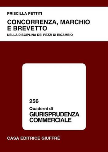 Concorrenza, marchio e brevetto. Nella disciplina dei pezzi di ricambio - Priscilla Pettiti - Libro Giuffrè 2003, Quaderni di giurisprudenza commerciale | Libraccio.it