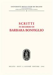 Scritti in ricordo di Barbara Bonfiglio