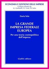 La grande impresa federale europea. Per una teoria cosmopolitica dell'impresa