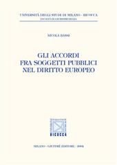 Gli accordi fra soggetti pubblici nel diritto europeo
