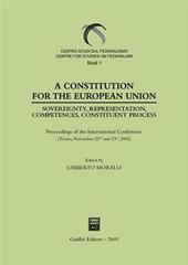 Constitution for the European Union. Sovereignty, representation, competences, constituent process. Proceedings of the International Conference (Torino, 2002) (A)