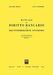 Manuale di diritto bancario e dell'intermediazione finanziaria