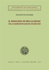 Il principio di precauzione nell'amministrazione di rischio